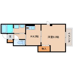 大和高田駅 徒歩17分 1階の物件間取画像